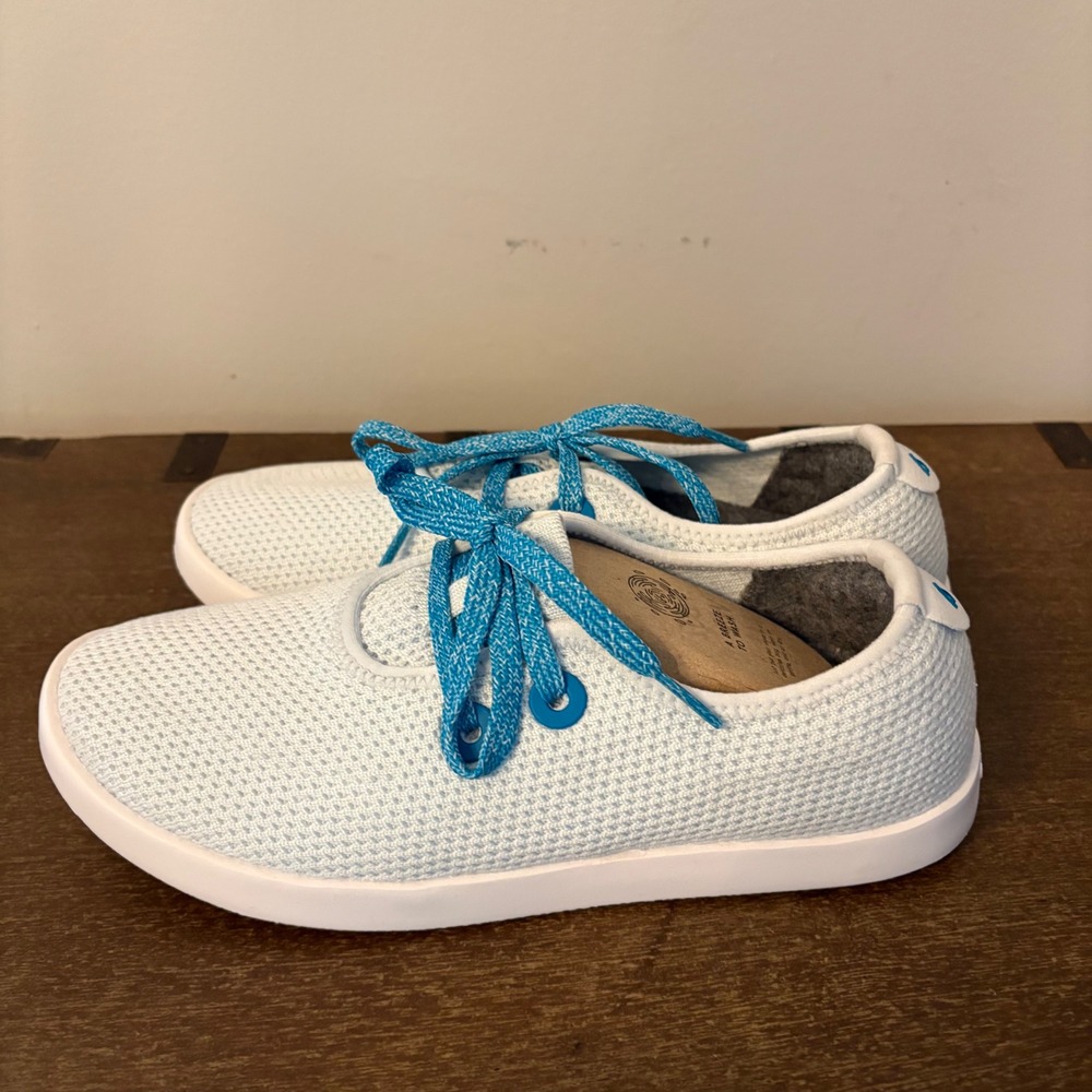 Allbirds Tree Skipper Clarity Blue Blizzard Women W8 AB007WW080 Boat Shoes NEW